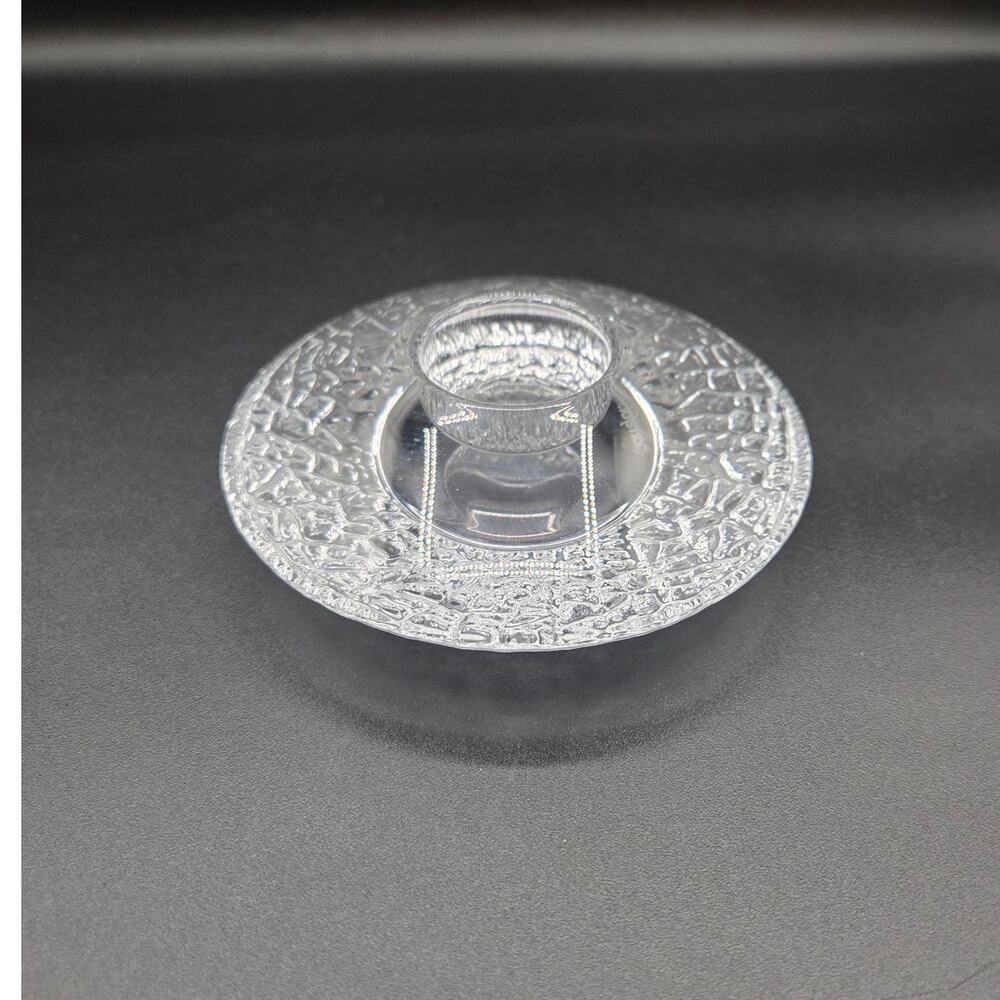 Orrefors Crystal Discus Votive Candle Holder